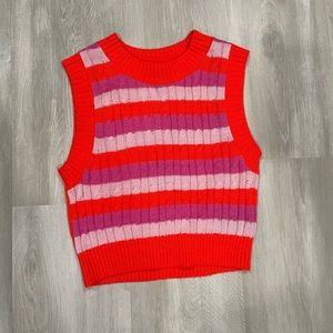 cropped sweater vest